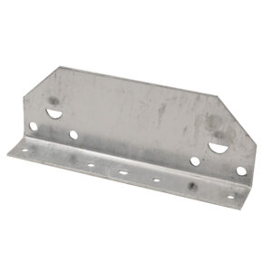 Metal mounting bracket with pre-drilled holes