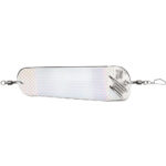 Fishing lure with reflective finish and swivels.