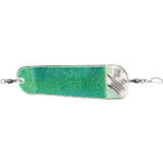Green fishing tackle with metallic finish