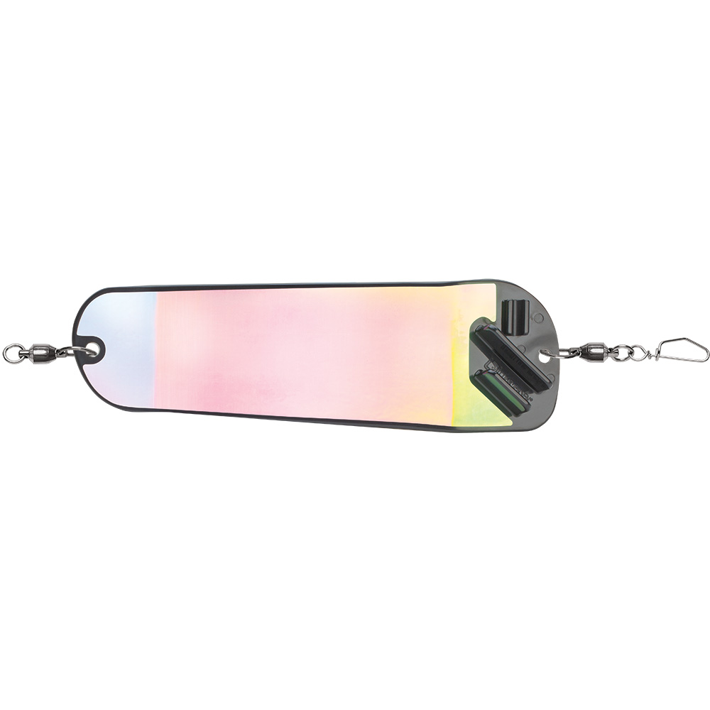 Gradient fishing flasher with snap swivels