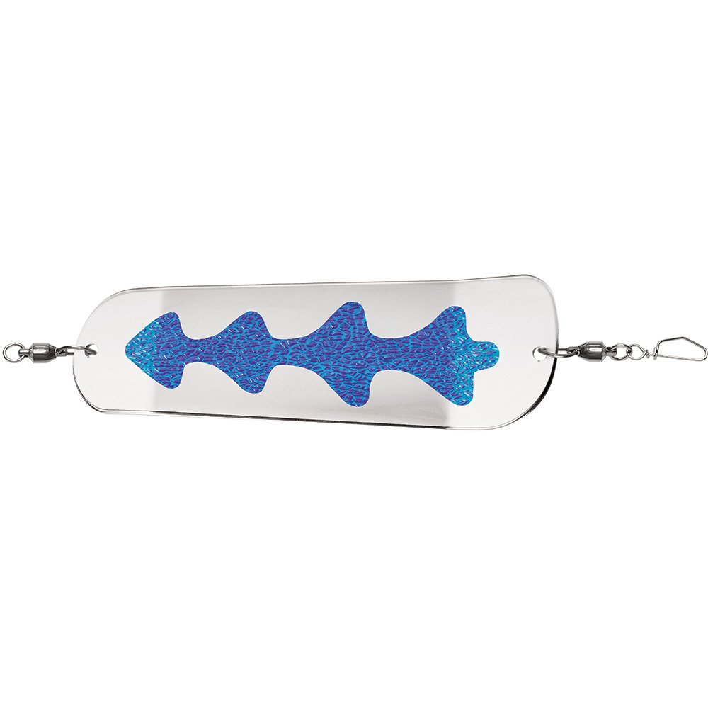 Fishing lure with metallic and holographic design
