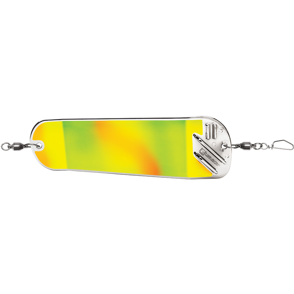 Colorful fishing lure with metal attachments