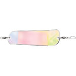 Colorful fishing lure with metal clips