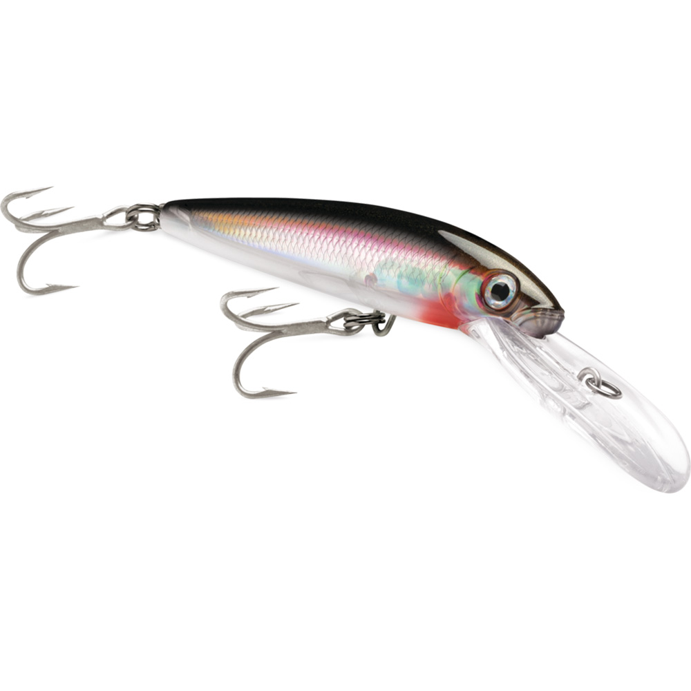 Colorful fishing lure with sharp hooks