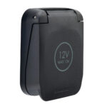 12V Max 10A black power outlet cover.