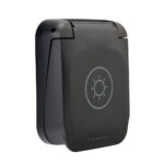 Black Scansturt waterproof outdoor electrical enclosure