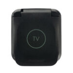 Black TV power socket by Scanstrut
