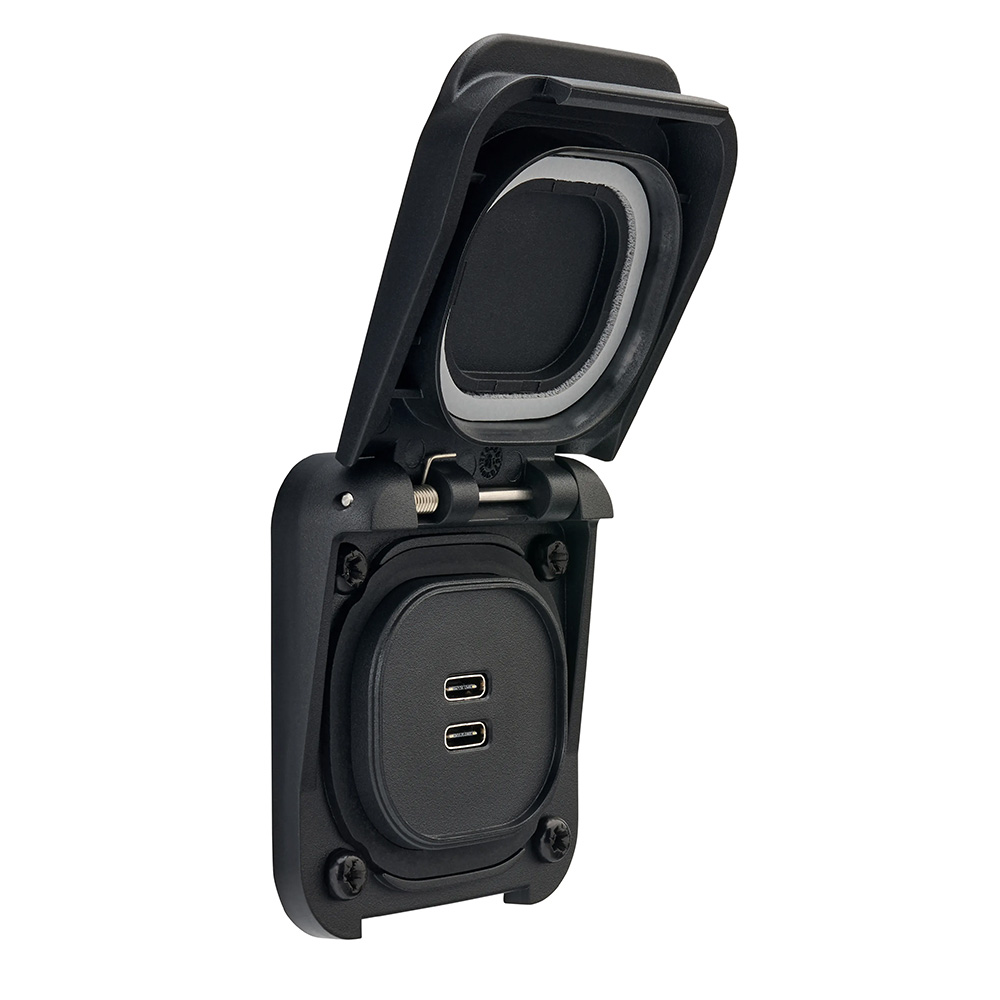 Outdoor USB wall socket with cover