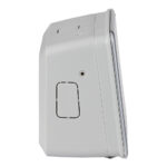 Side view of a white wall-mounted device.