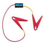 Red jumper cable with clamps