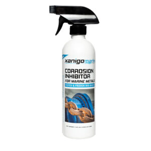 Marine metal corrosion inhibitor spray bottle