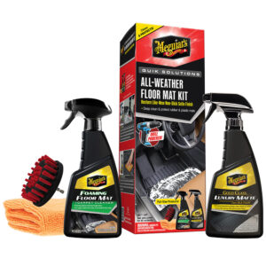 Meguiar's floor mat cleaning kit with cleaner and brush