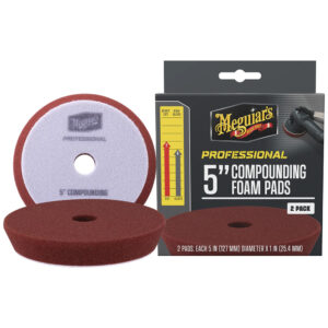 Meguiar's 5-inch professional compounding foam pads, 2-pack.