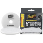Meguiar's 5-inch microfiber pads, professional polishing tools.