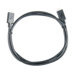 Black HDMI cable on white background.