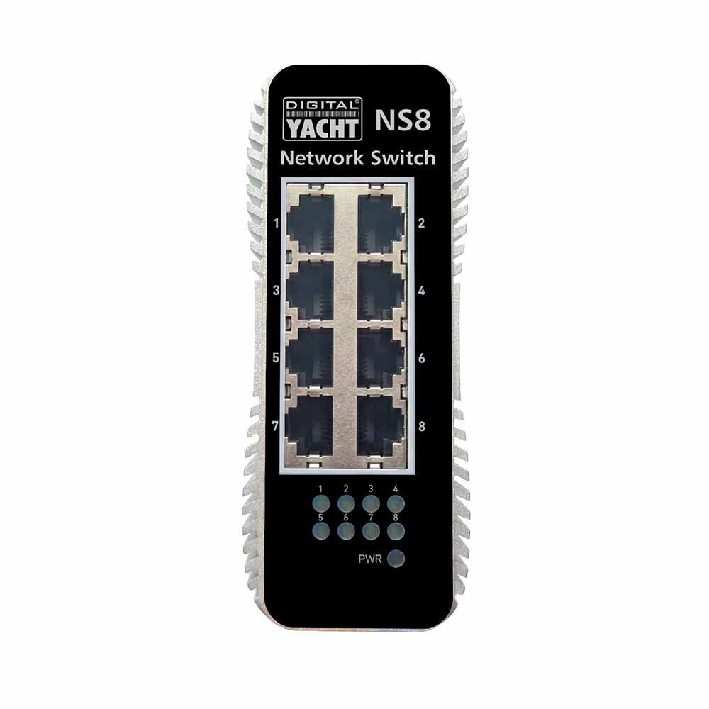Digital Yacht NS8 network switch with eight ports.