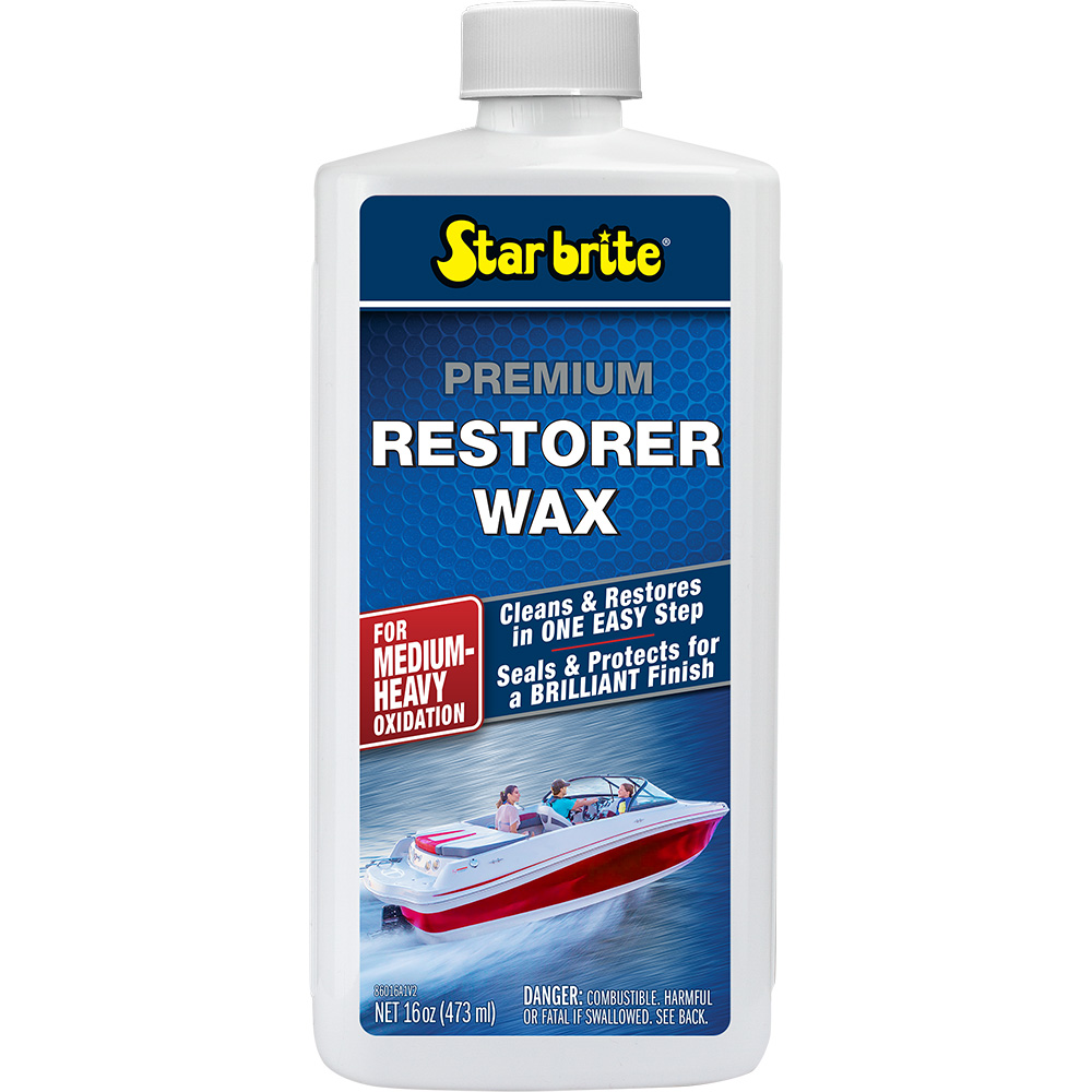 Star brite Premium Restorer Wax for oxidation.