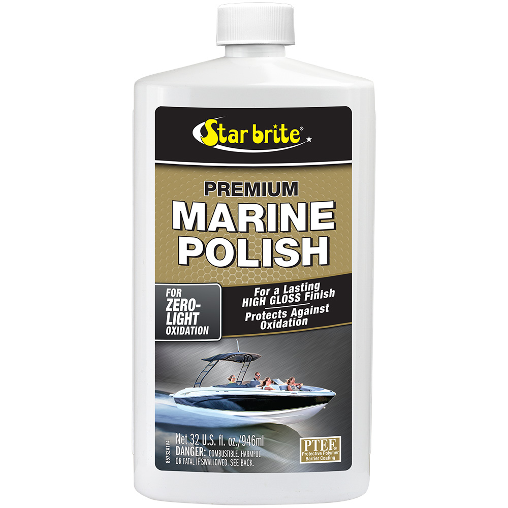 Star Brite Marine Polish bottle with boat image.