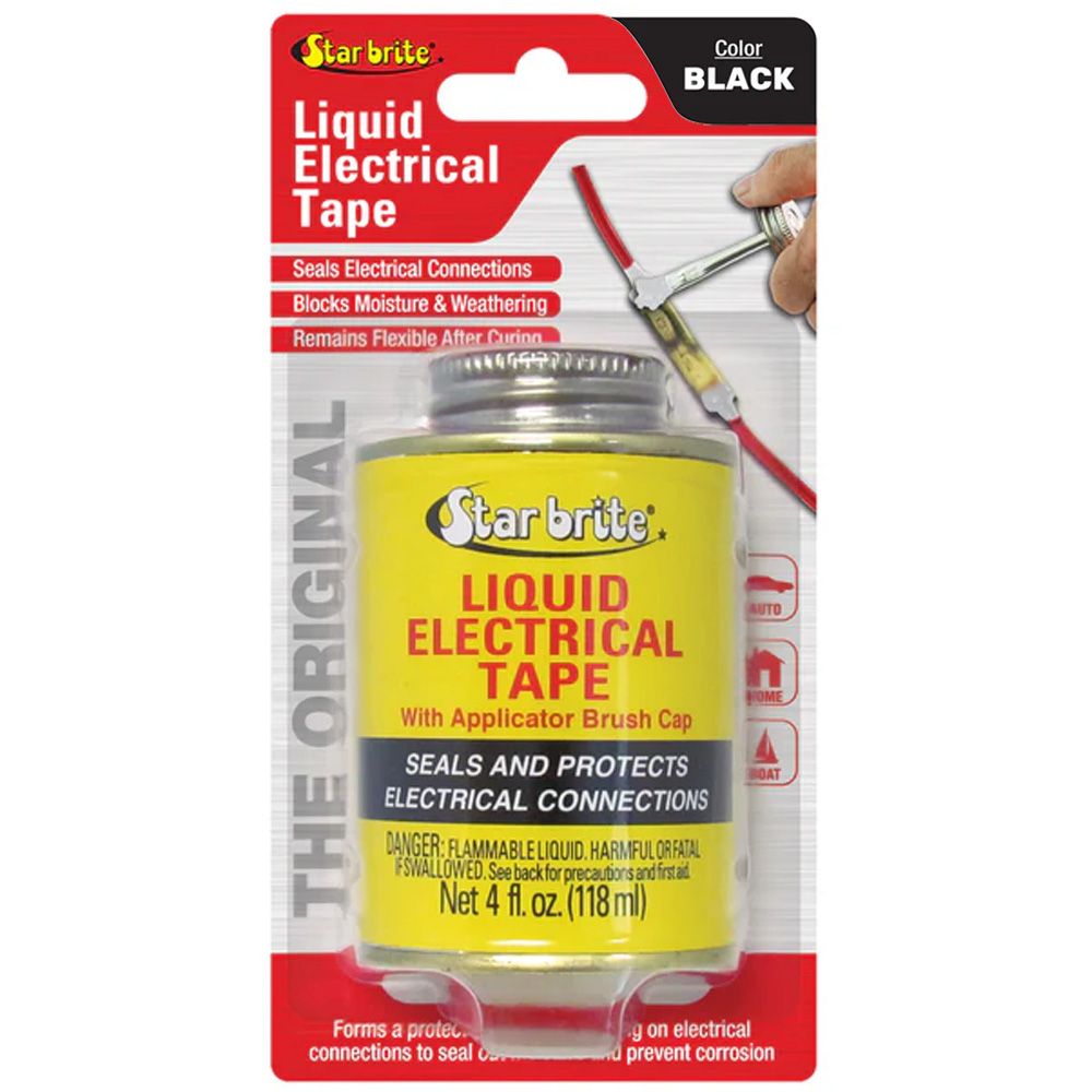 Star brite liquid electrical tape, black, 4 oz.