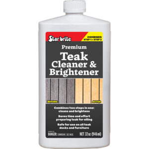 Starbrite teak cleaner and brightener bottle.