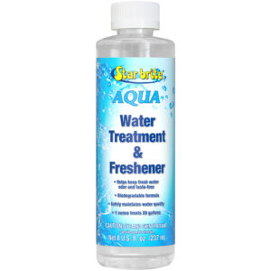 Starbrite Aqua water treatment and freshener bottle.