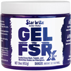 Star brite Gel FSR fiberglass stain remover.