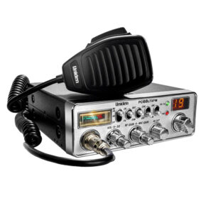 Uniden radio with microphone and control panel
