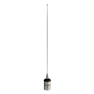 Stainless steel VHF marine antenna by Shakespeare.