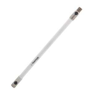 White fiberglass antenna with stainless steel ferrule