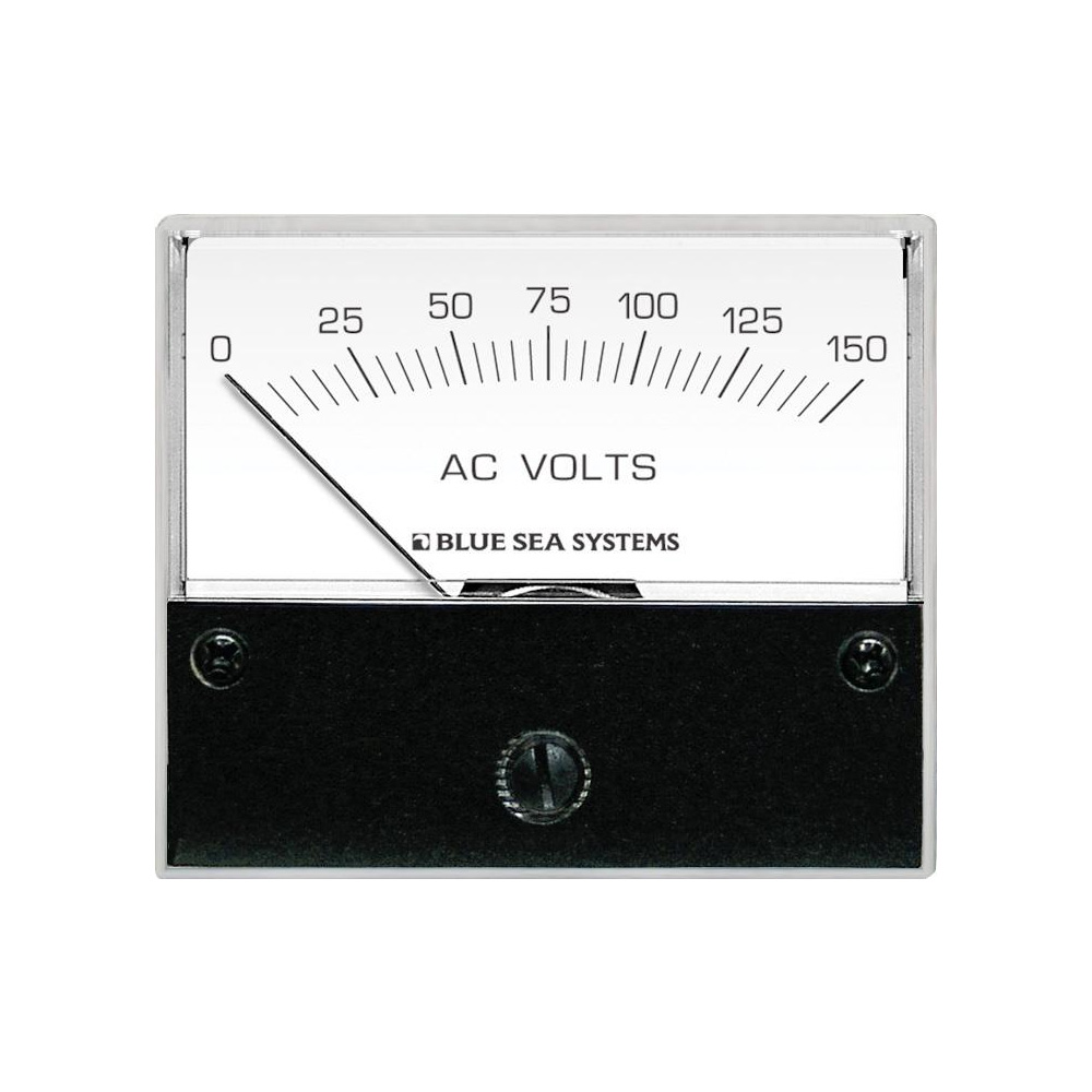 Analog voltmeter displaying AC voltage.