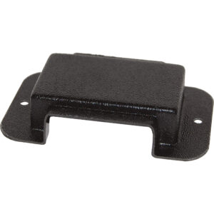 Black metal rectangular mailbox flag holder
