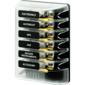 Blue Sea Systems marine circuit breaker panel