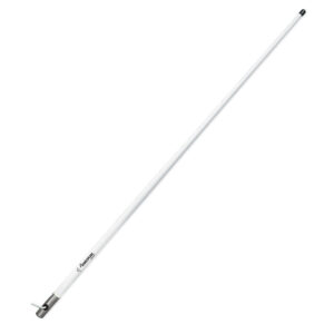 White fiberglass antenna with mounting bracket