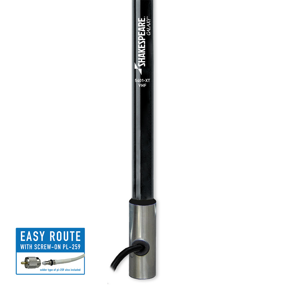 VHF antenna with screw-on connector.