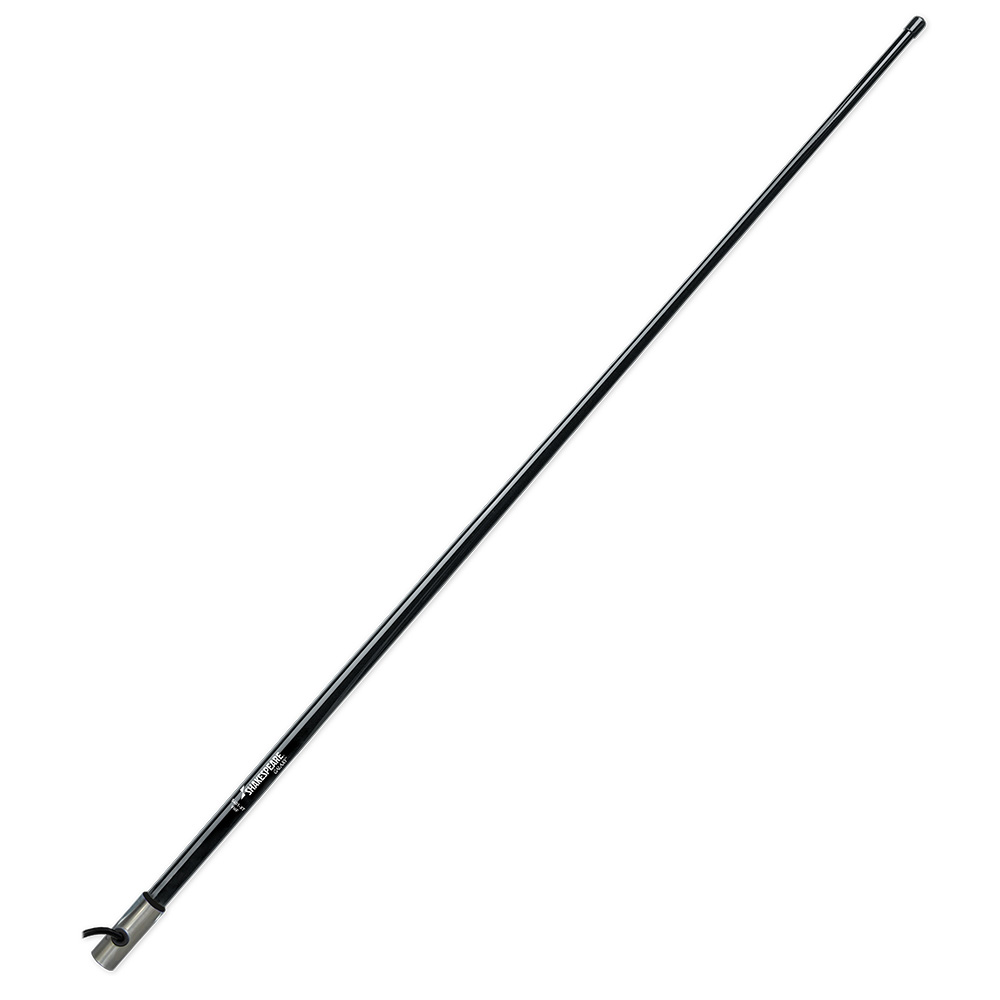 Black fiberglass antenna for communication devices.