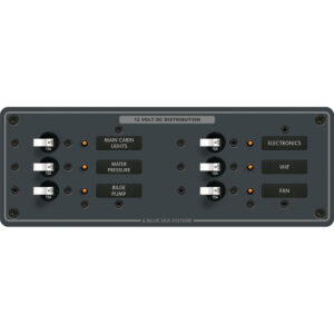 12 volt DC distribution panel with switches