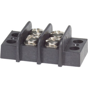 Black two-position terminal block connector