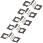 Metal cable clamps, set of five.