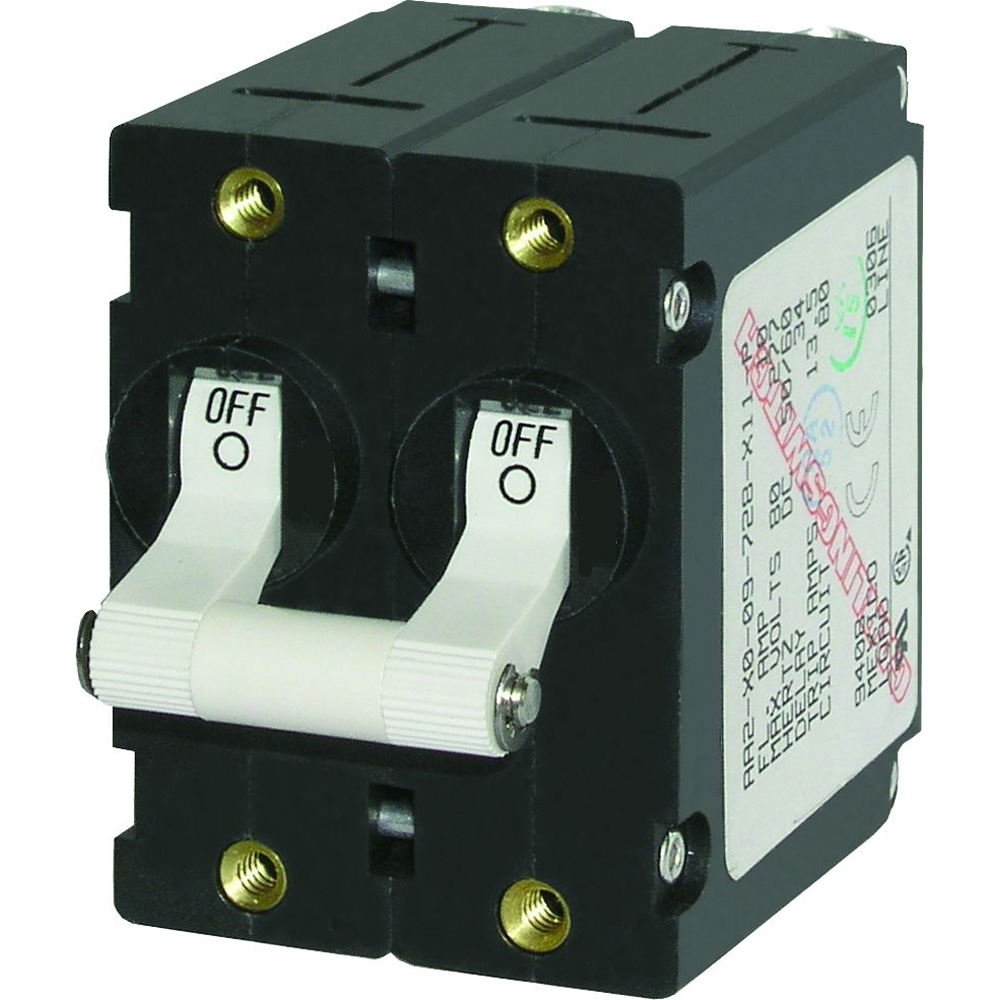 Double circuit breaker with off switch