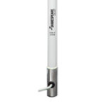 Shakespeare galaxy AM/FM antenna, white with a cable.