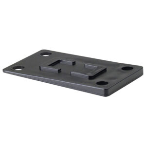 Black mounting plate with four holes