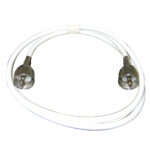 White coaxial cable with connectors