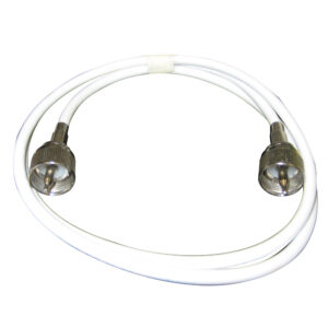 White coaxial cable with connectors