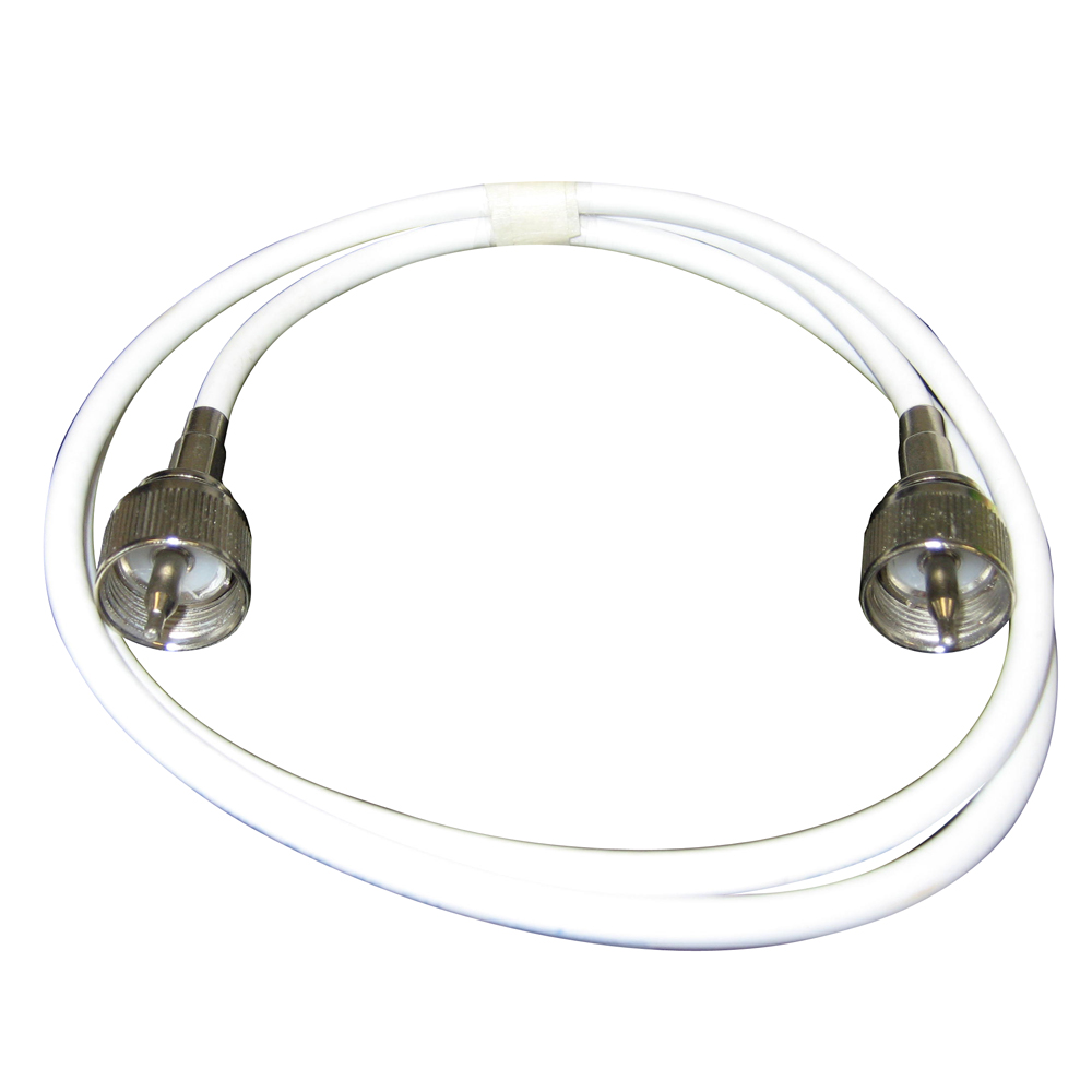 White coaxial cable with connectors