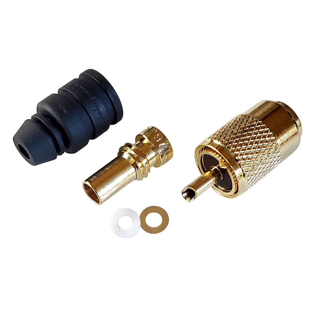 Three electronic connectors with washers