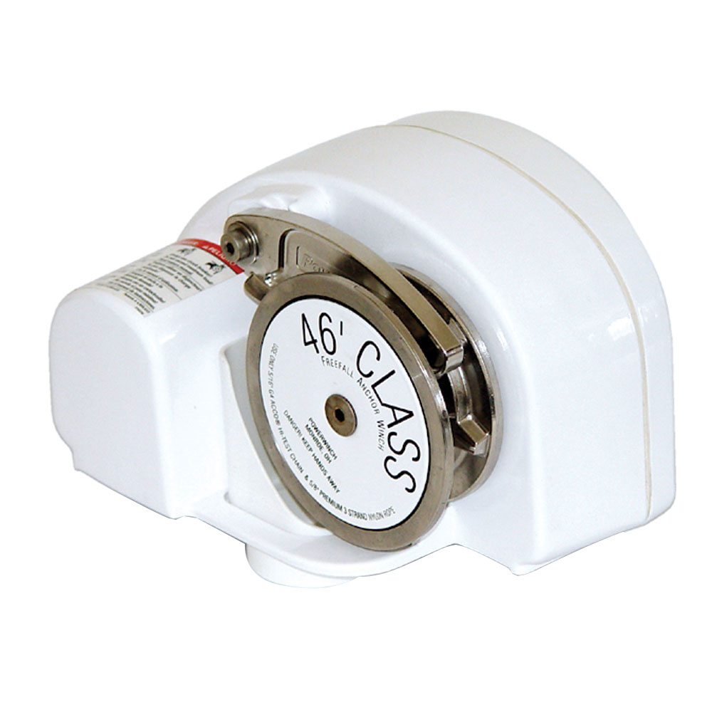White marine anchor windlass device