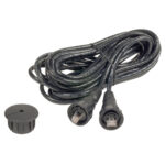 Coiled Ethernet cable with connectors and cover.