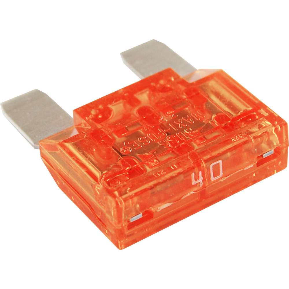 Orange 40 amp automotive fuse.
