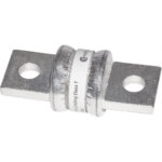 High-current Class T fuse, silver, dual-end connection.