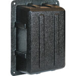 Black protective cover with textured surface